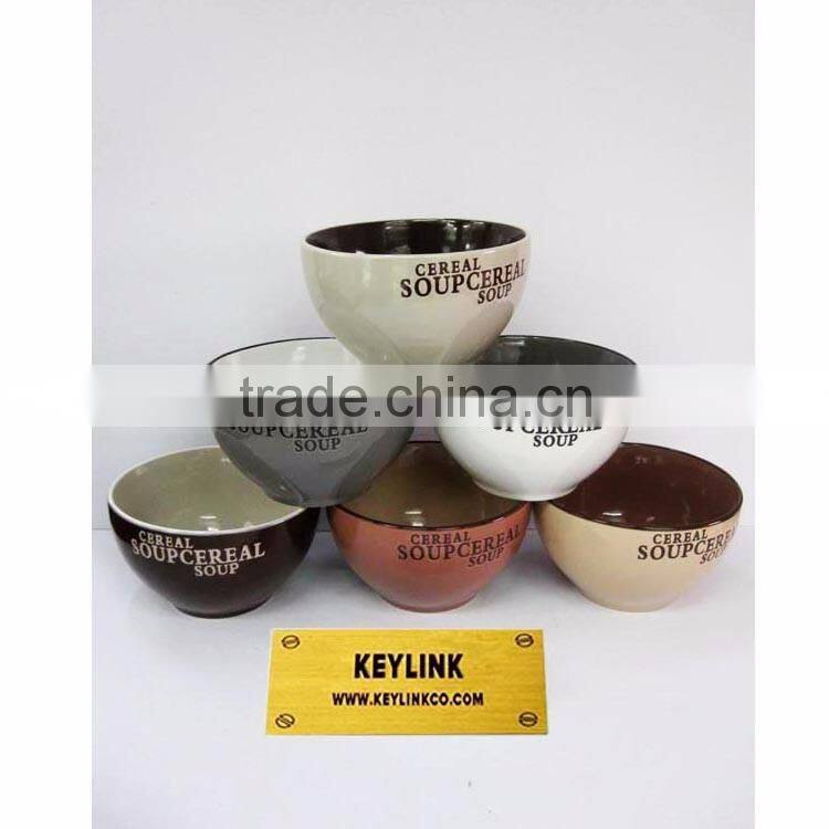 best selling tabelware items matte finish cereal stoneware bowl rice ceramic soup bowl