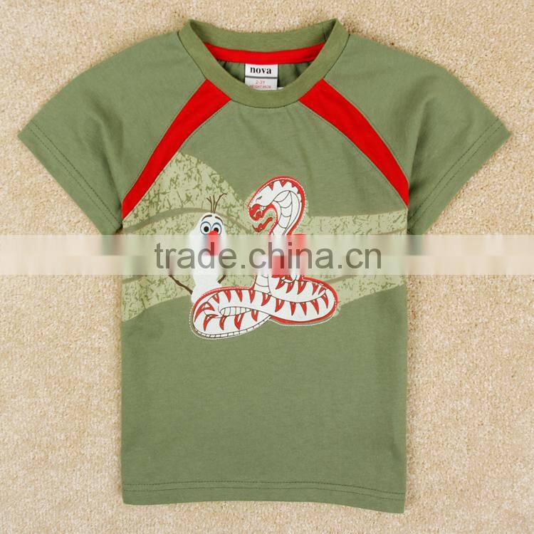 ((C5165) 2015 green 18M-6Y high quality children boys summer t shirt nova kids fashion olf frozen boys t shirts summer wear