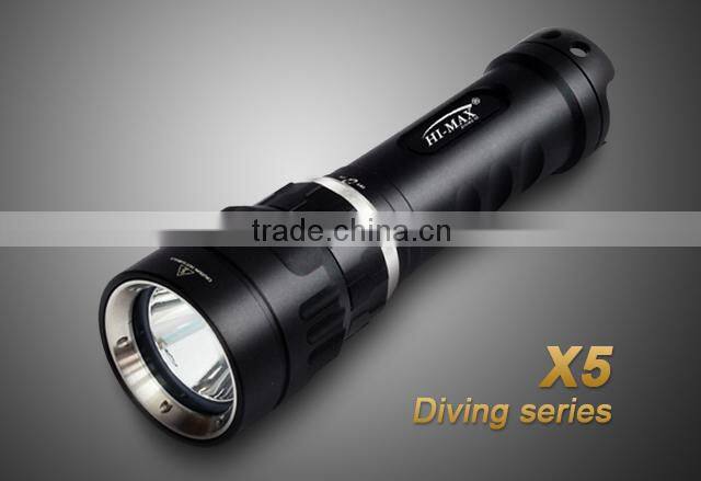 Hi-Max X5 IP68 100m deep diving Cold White powerful 1000 lumen led diving torch