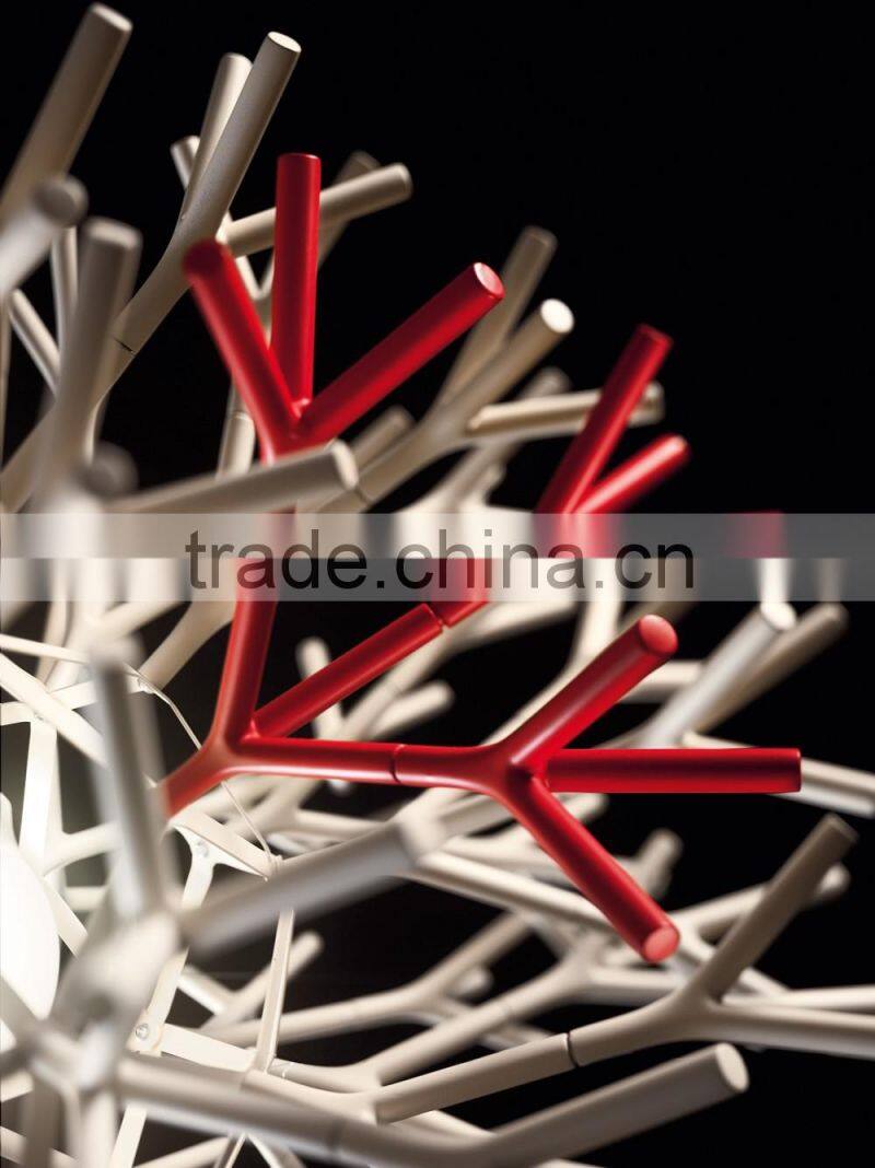 white, red, black resin restaurant lights