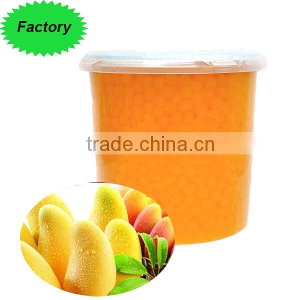 Mango Juice Popping Boba for Bubble Tea and Beverage Mixing