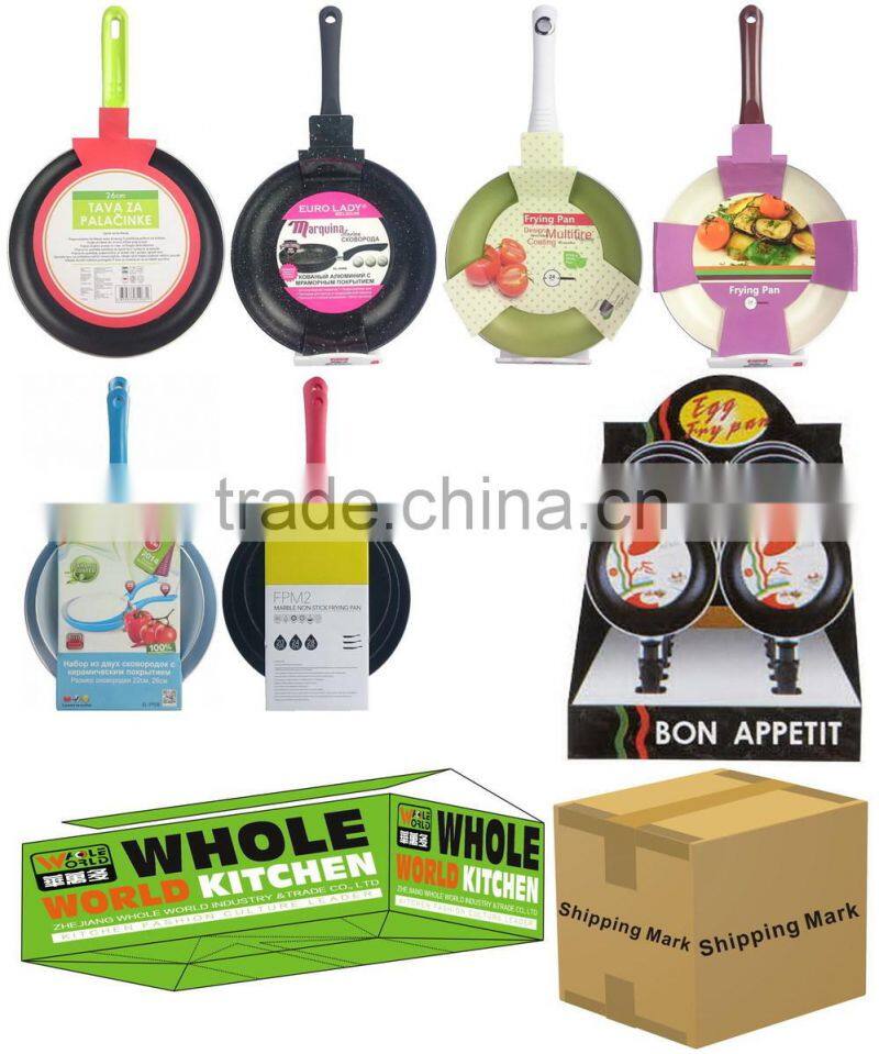 Aluminum ceramic coating crepe pan; non-stick crepe pan