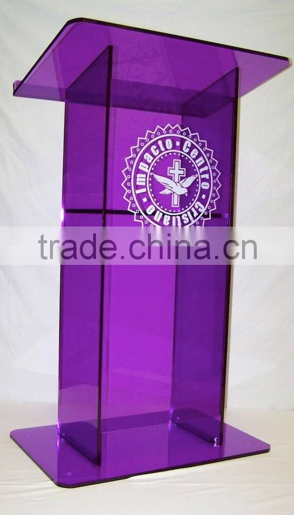 detachable modern wholesale customized cheap acrylic podium/acrylic pulpit/acrylic lectern stand shenzhen factory