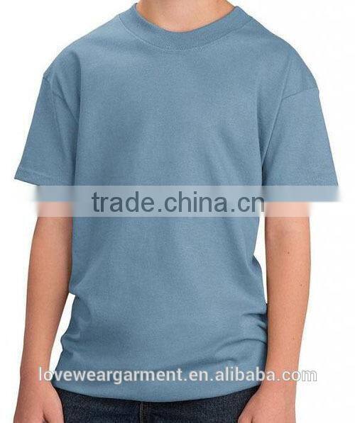 Kids plain no brand cotton round neck t shirt wholesale supplier China