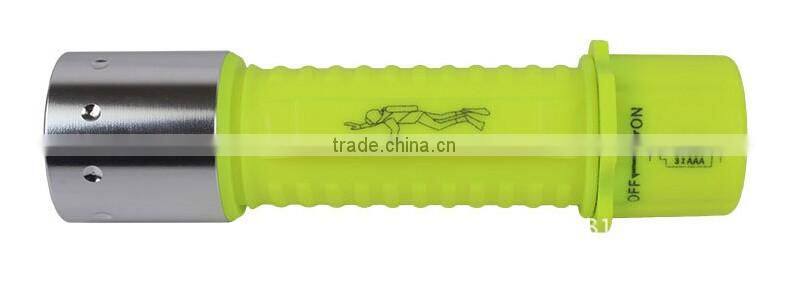 A-OK Rechargeable Power Source and ABS Lamp Body Material led with cree q5 Lamp beads s Diving Flashlight and diving torch falsh