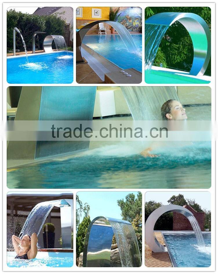 Arc Hook Style Waterfall for Swimming Pool SPA Equipment with Changeable Light