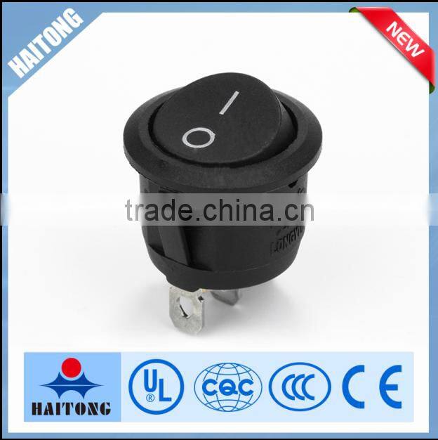 250V 2pin round black cover rocker switch I/O rocker switch for connector RS-13