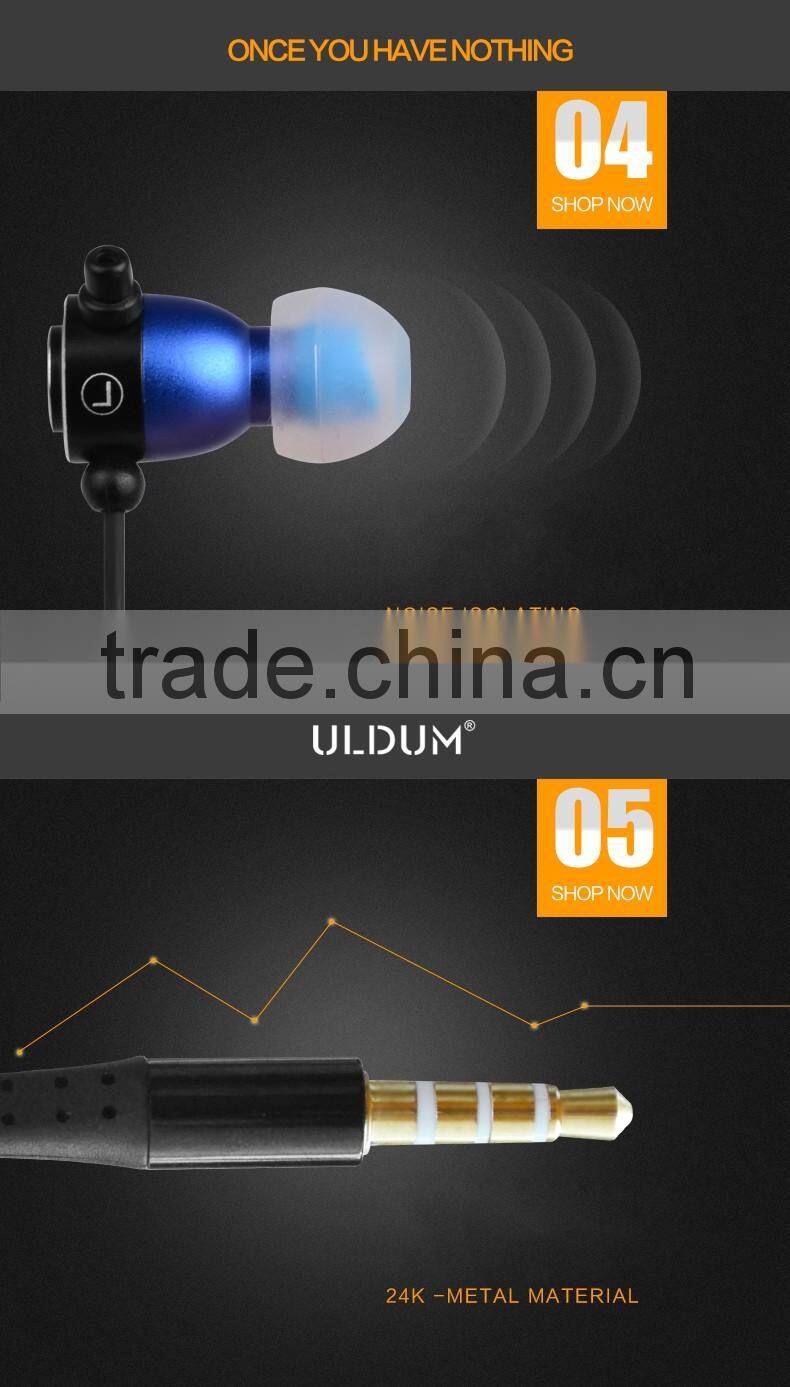 For Britain 3.5mm Connection Earhook with MIC Best Sport Metal Earphones Headset Headphones for Mobile phone