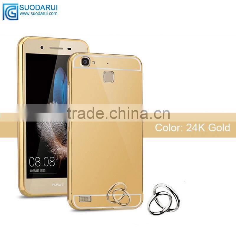 Luxury design mirror case For Huawei Play 5s aluminum 24k metal mirror hard back cover