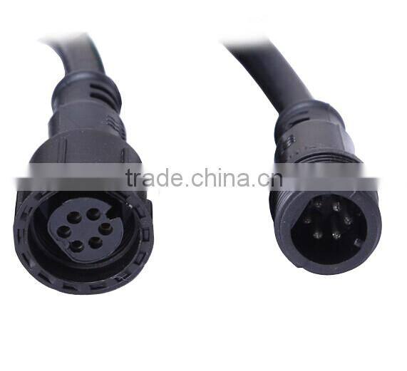 M18 6 pin Male to female waterproof connector cable for Video equipment
