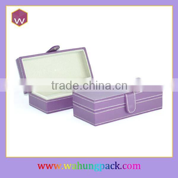 Fancy Pink Leather Jewelry Box For Girls/ Long Craft Pearl Jewel Case For Sale