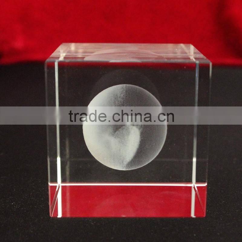Squre blank 3d laser crystal cubes for engraving wholesale