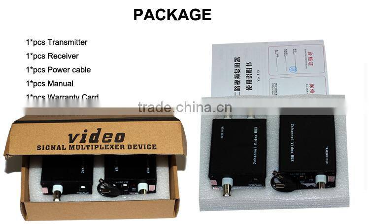 analog video transmitter over one coaxial cable