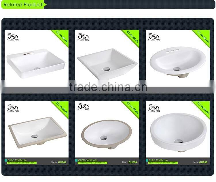 CUPC ceramic Single/Three faucet hole apartment size kitchen sinks