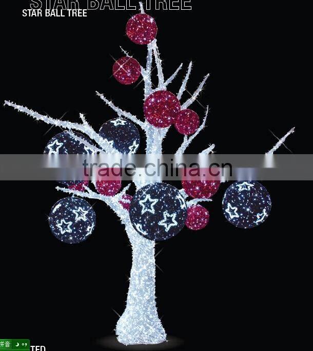 Zhonghshan Christmas Decoration Supplies Ball Motif Chrismas Led Tree Light