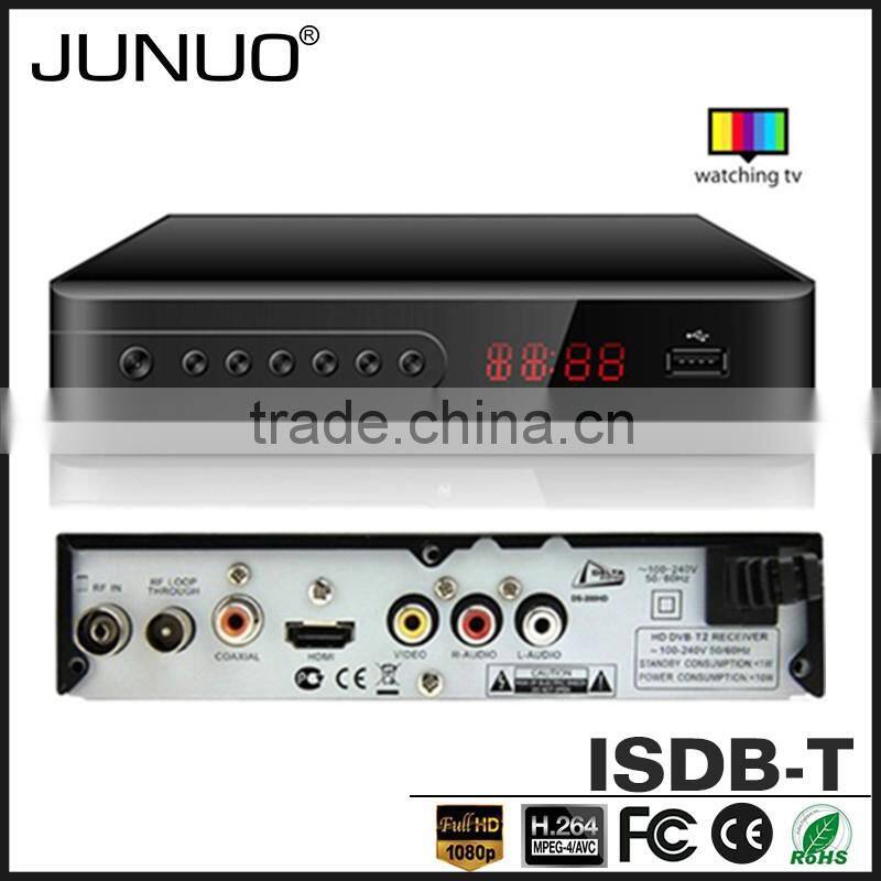 JUNUO shenzhen manufacture OEM cheap quality hd 1080p H.264 mstar tv tuner Argentina digital tv receiver isdb-t
