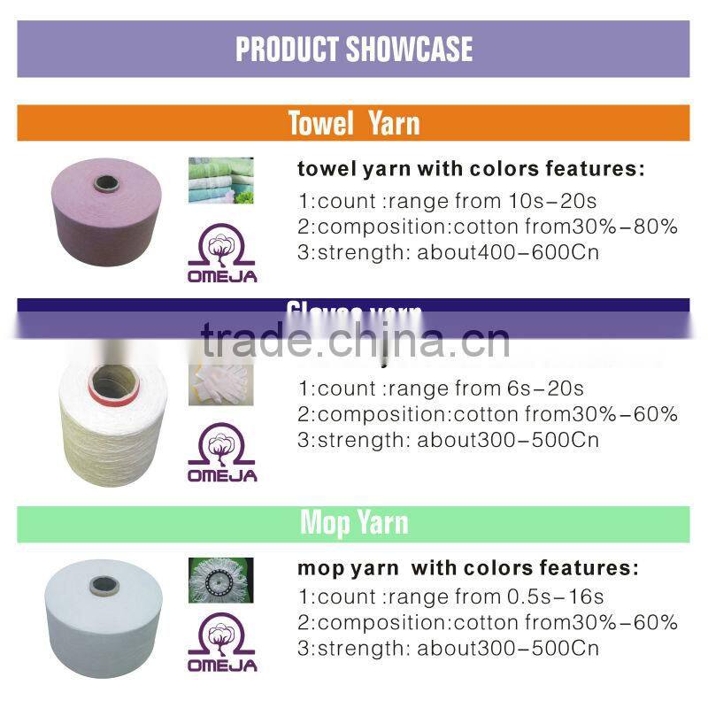 Open end recycled cotton carded yarn for pet toys