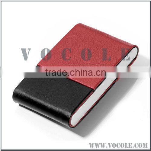 hot selling double side colors 100%genuine leather money clip wallet with card holder