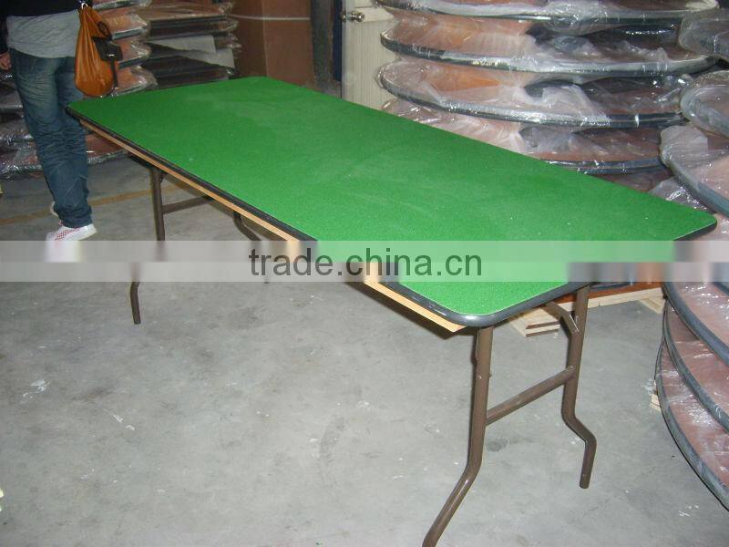 Used Serpentine Wood Folding Restaurant Tables