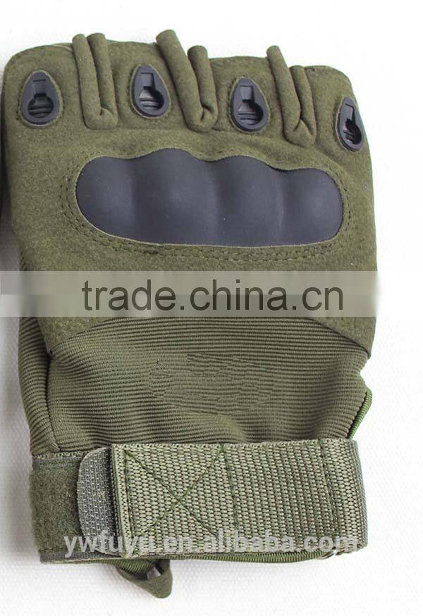 military half finger gloves with hard kunckle black tan olive green