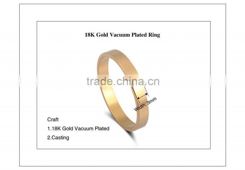 Free Shipping Wholesale Jewelry Gold Filled Simple Ring Design for Women