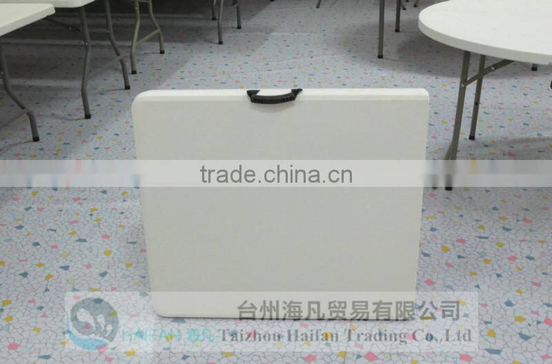 durable 152cm plastic folding dining table and chair for restaurant/high quality adjustable plastic dining table