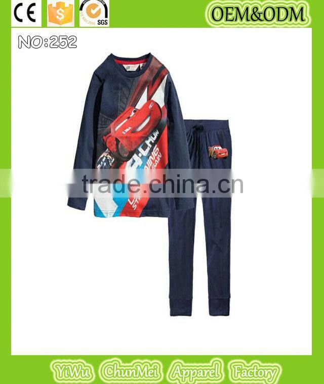 boys car styling clothes baby cars pajamas kids cartoon sleepwear children cotton high quality pyjamas OEM&ODM