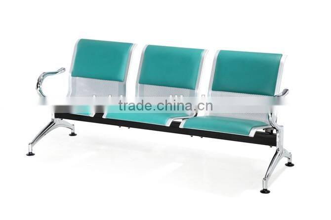 Hot sales PU padding 3 seats bench waiting seat for airport