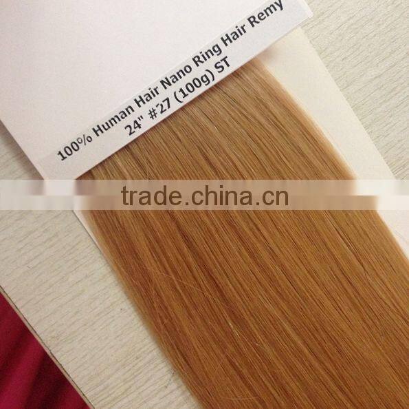 Double Drawn Nano Keratin Protein Hair Wholesale Brazilian Nano Ring Hair Extensions