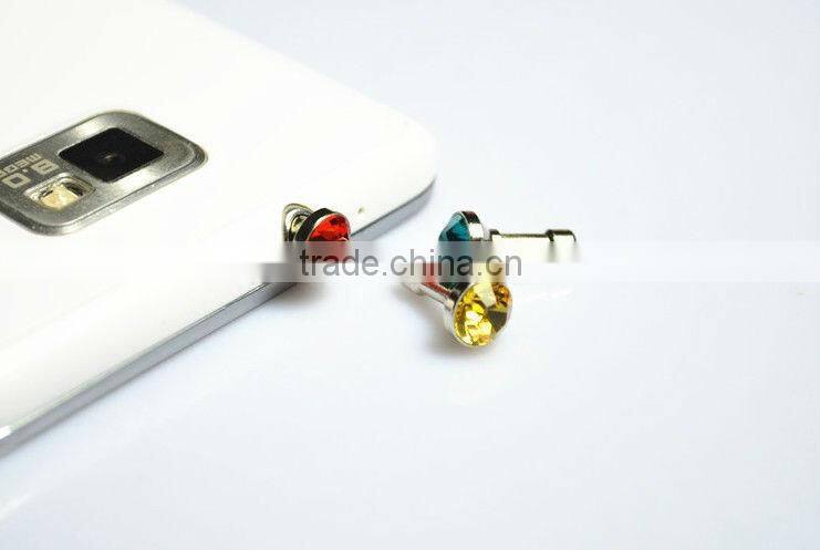 New Fashion Crystal Dust Plug For Mobile Phones