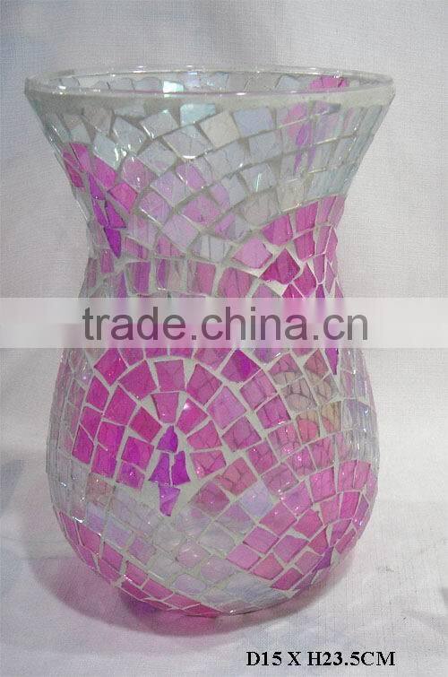 mosaic glass vases for home decro