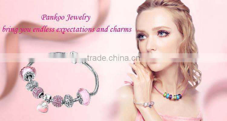 New Blue Crystals 925 Sterling Silver Daughter Heart Charms for Bracelet Jewelry Making Family Gift