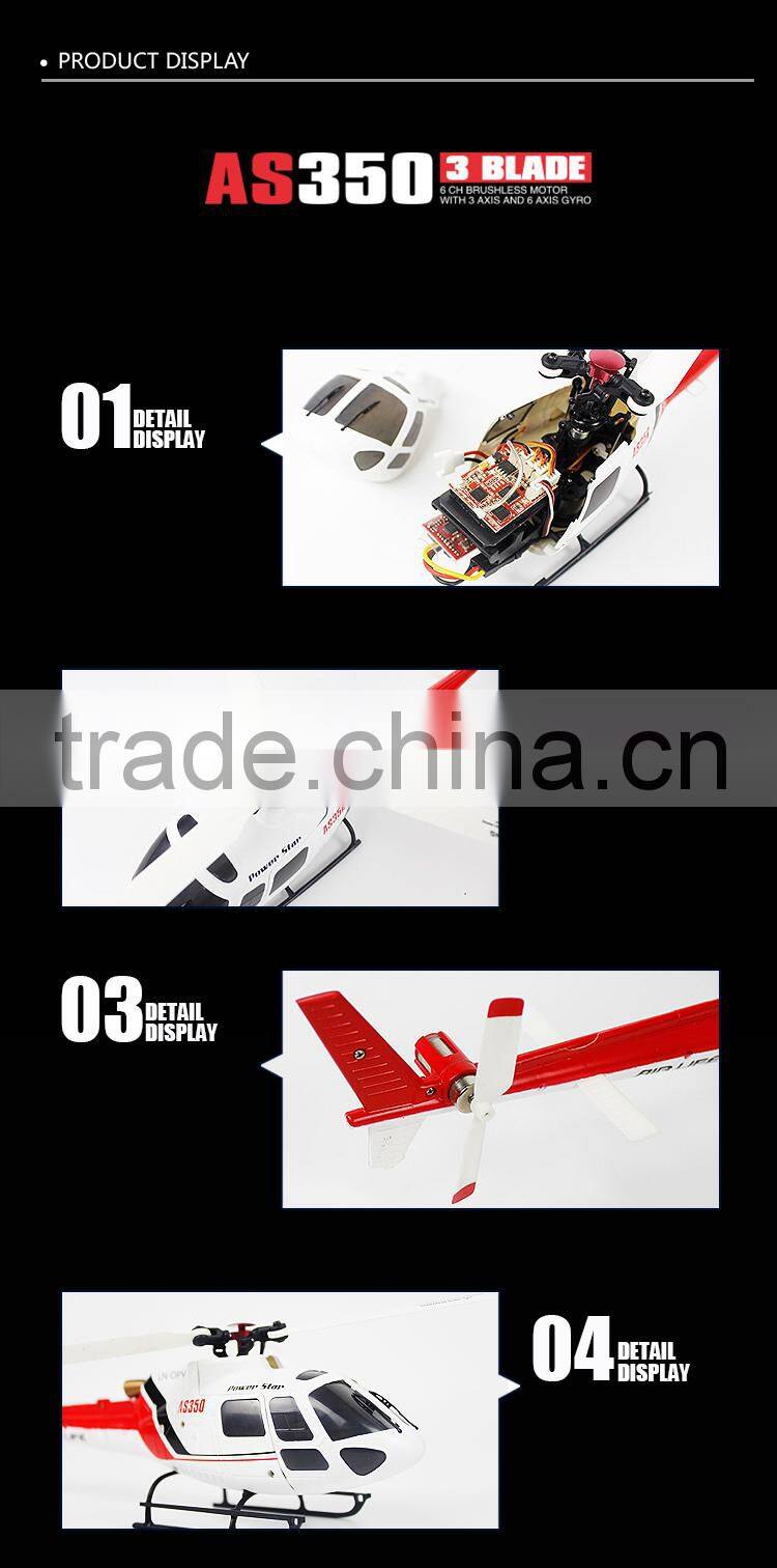 Original Wltoys V931 6CH Flybarless 3/6 Axis Gyro 3 Blade AS350 Scale RC Helicopter BNF