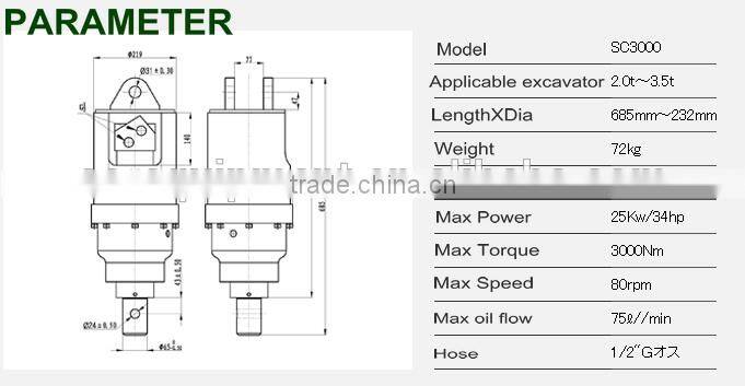Excavator attachment pile driver for sale Best Selling