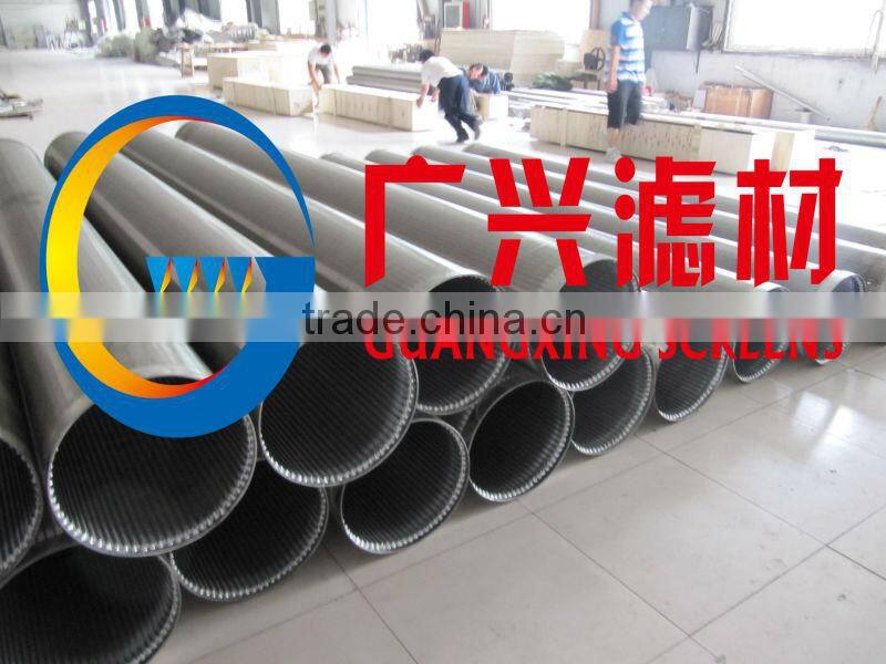 SS316L aperture1mm wire wrap water well screen pipe ( manufacturer )