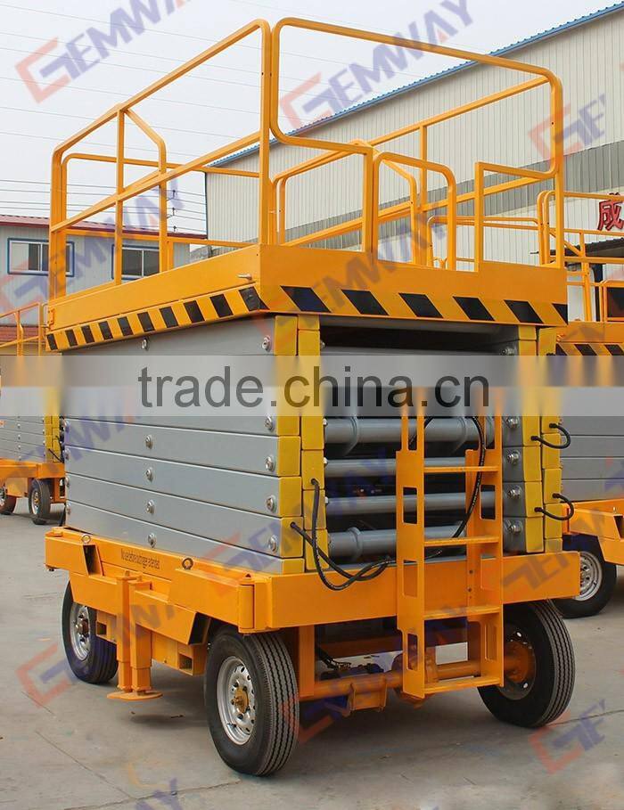 Best selling mobile scissor lift platform with battery charger for outdoor