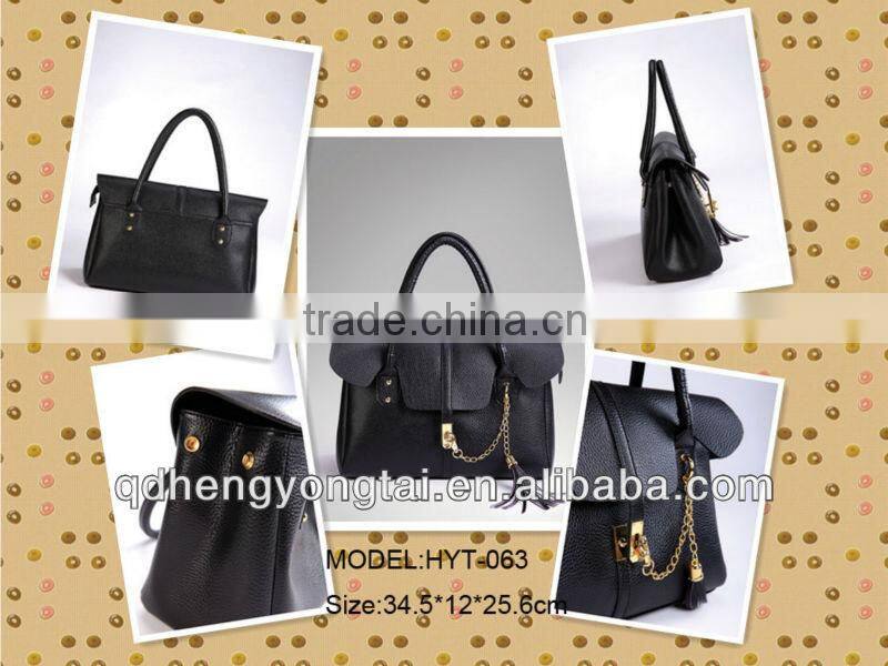 2016 Fashion PU leather handbag with chain