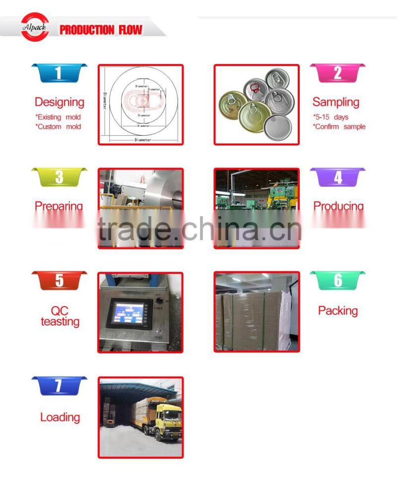 Offer 300# easy open can lid for tennis ball packaging in can