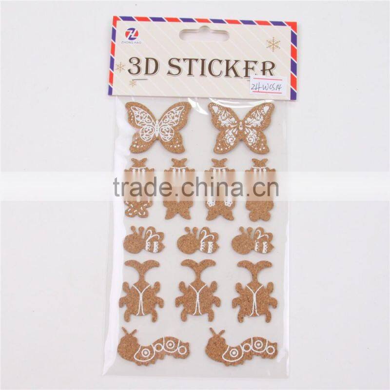 1mm thickness soft cork sticker