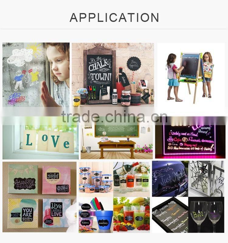 8 Pack Fluorescent colors pen ink Anti-wipe Marker with Reversible 6mm Tip for Glass, Window & LED Art Menu Writing Board