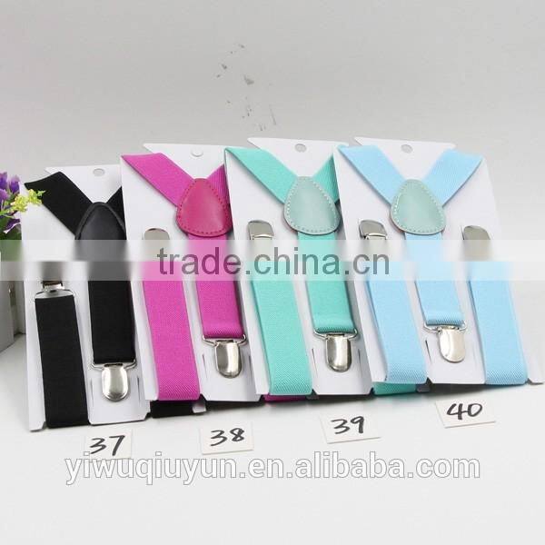 40 colors Lovely Baby Boys Girls Clip-on Suspender Y-Back Child Elastic Suspenders
