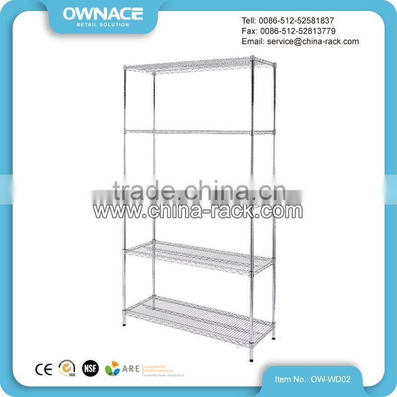 Chrome Wire Shelving Rack, Wire Shelf Storage, Chrome Shelving System