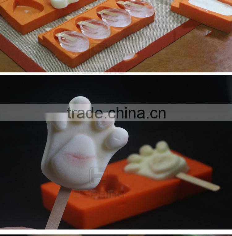 Classic 3 pieces Silicone Easy Cream Mini Ice Cream Bar Mold