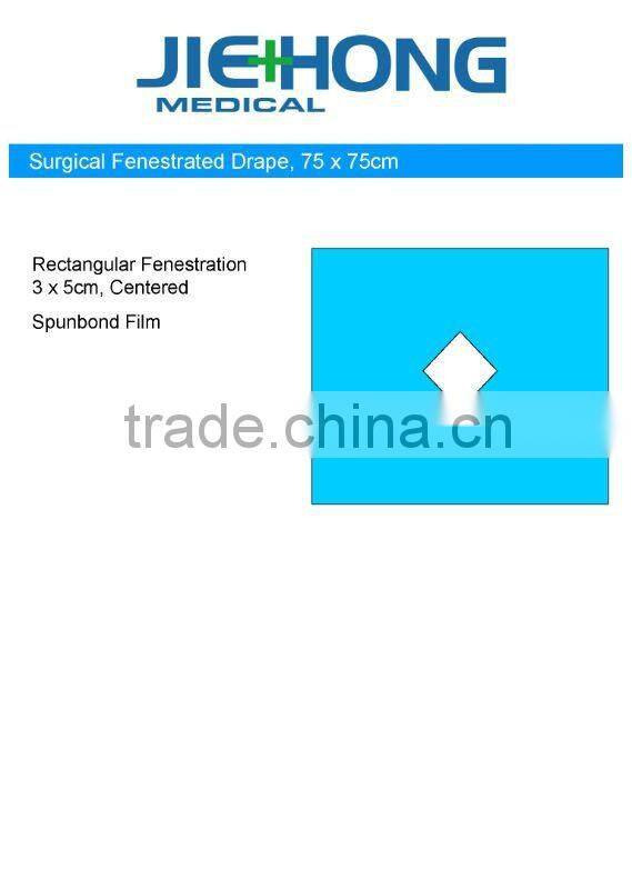 Surgical fenestrated Drape, 75 x 75 cm