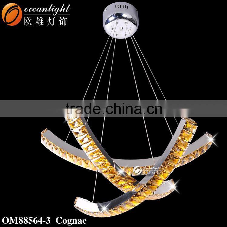 Yellow Light Pendant Light Stars Bright Pendant Lamp LED Crystal Pendant Lights OM9029-2W