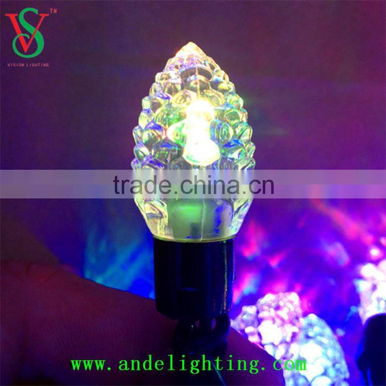 New LED pinecone String ball Light waterproof outdoor light RGB