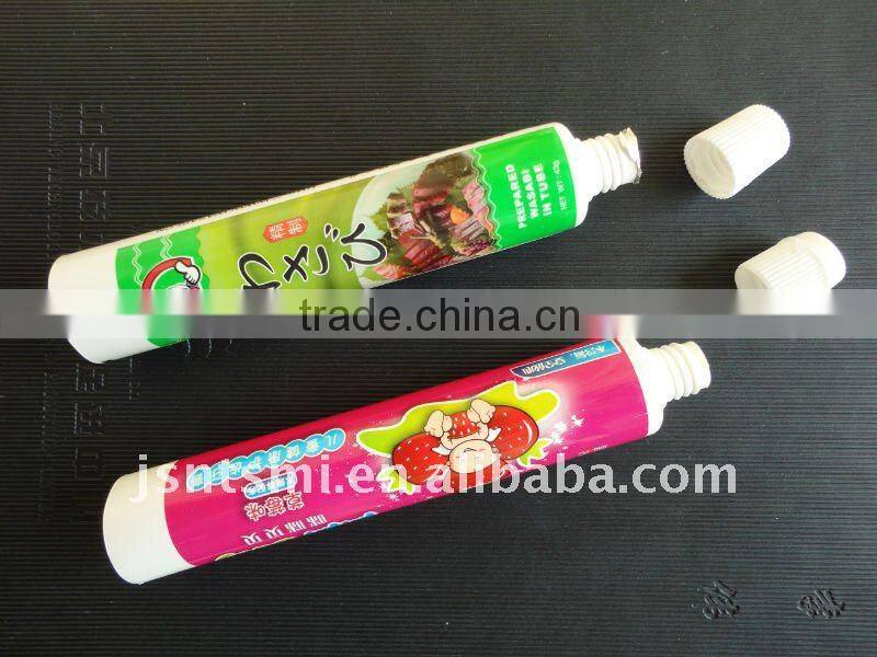 plastic laminated soft toothpaste tubes filling & packaging machine