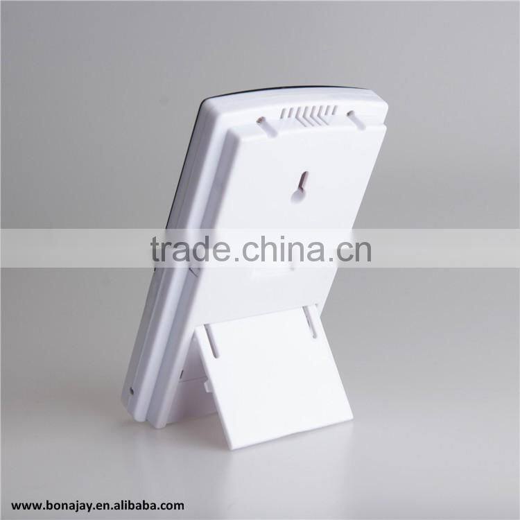 Indoor digital temperature humidity meter with clock display 0~+50C