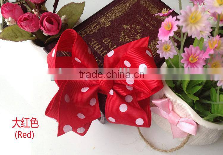 Polka Dots Baby Bow Ties Grosgrain Ribbon Baby Hair Bow