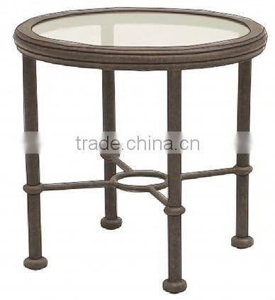 Antique Appearance and Metal Material Tea/Coffee Table outdoor cast aluminum garden patio round table with stone top